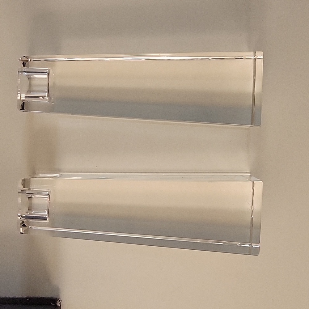 Oleg Cassini crystal candlesticks (never used) - Picture 2 of 5